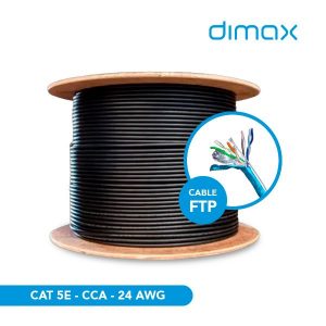 CABLE FTP CAT5E (ALEACIÓN) COLOR NEGRO PARA EXTERIOR